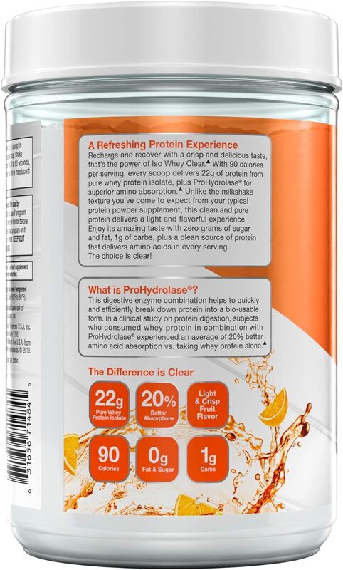 MT ISO Whey Clear Ultra-Pure Protein Isolate Orange Dreamsicle 1.1lb